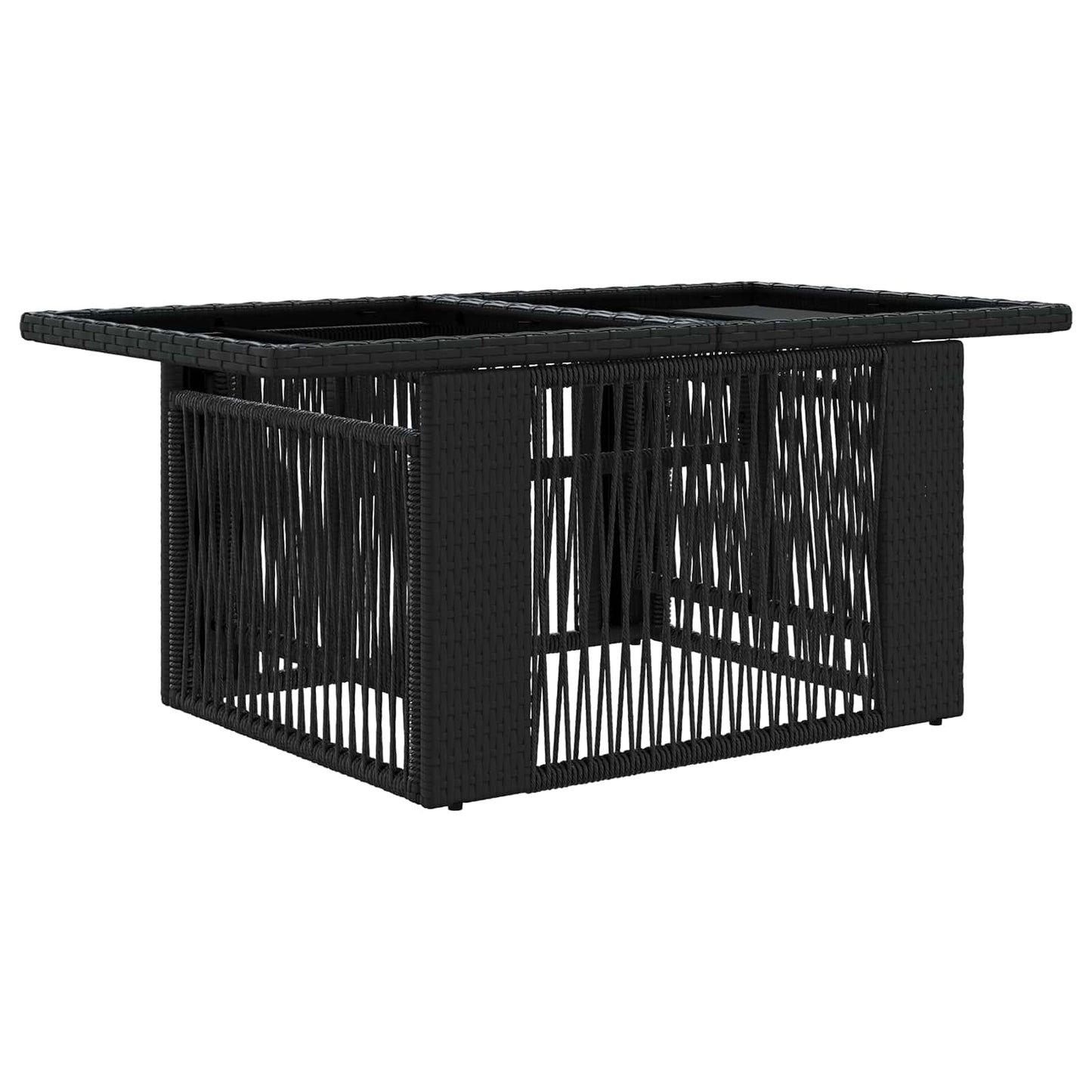 Tavolo da giardino sollevabile Nero 100 x 55 x 37 cm
