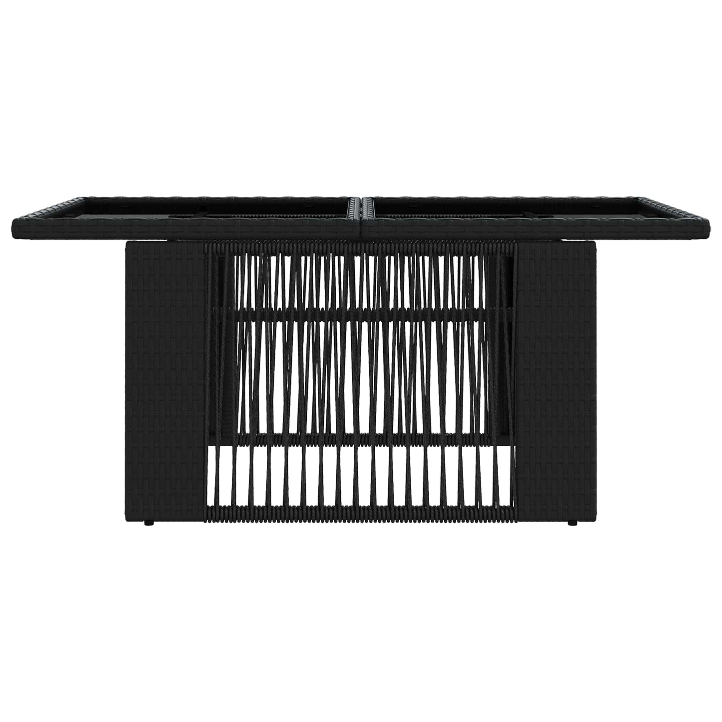 Tavolo da giardino sollevabile Nero 100 x 55 x 37 cm