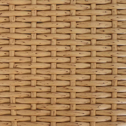 Tavolo da Giardino Naturale 55 x 55 x 37 cm Rattan PE e Vetro
