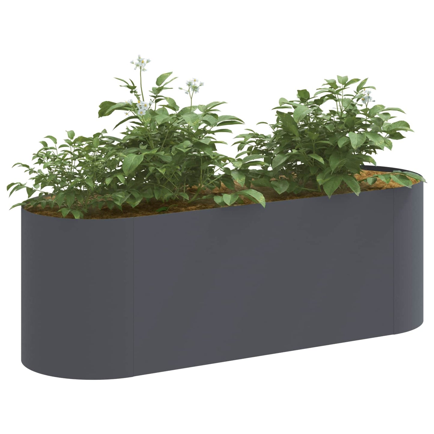 Letto rialzato da giardino Antracite 120 x 40 x 40 cm | homemem39