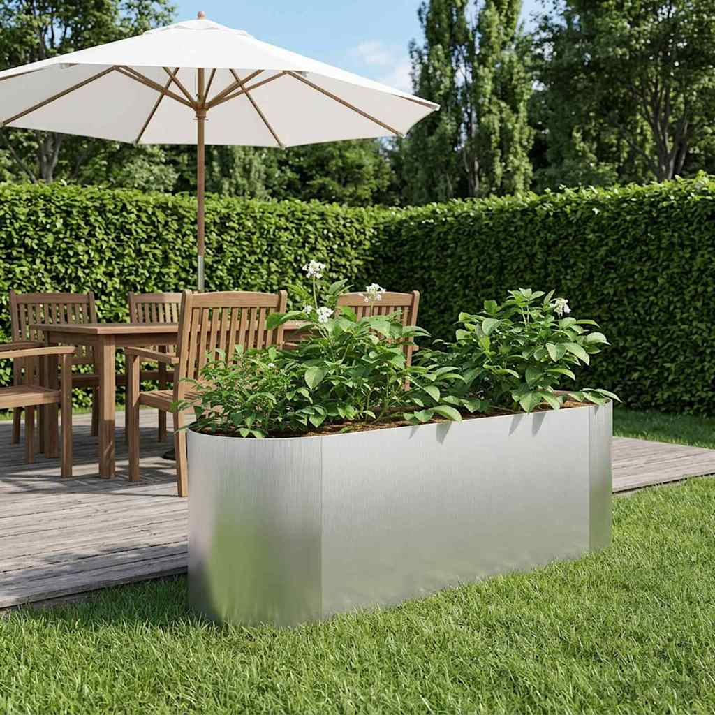 Letto rialzato da giardino Acciaio Inox 120 x 40 x 40 cm | homemem39