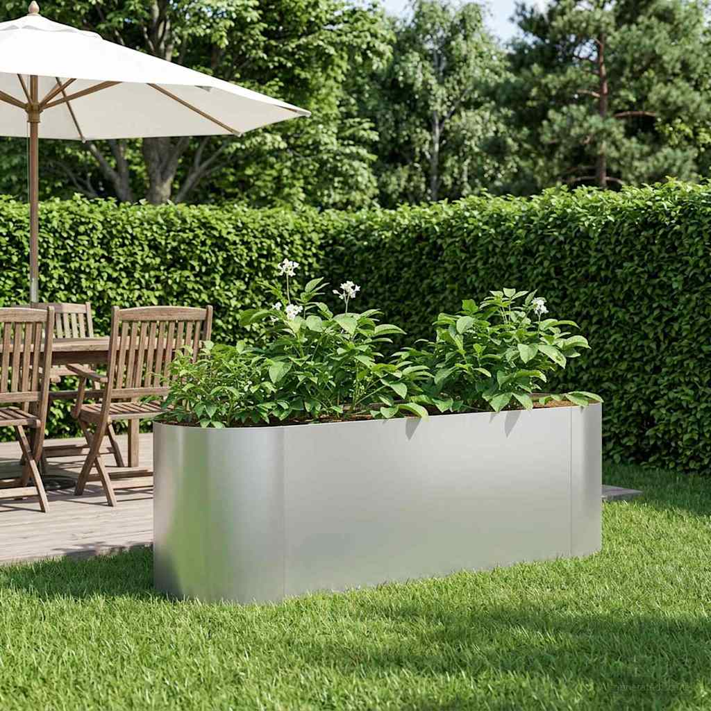 Letto rialzato da giardino Acciaio zincato 120 x 40 x 40 cm | homemem39