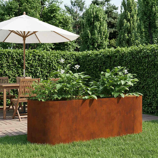 Letto rialzato da giardino Acciaio Corten 120 x 40 x 40 cm | homemem39