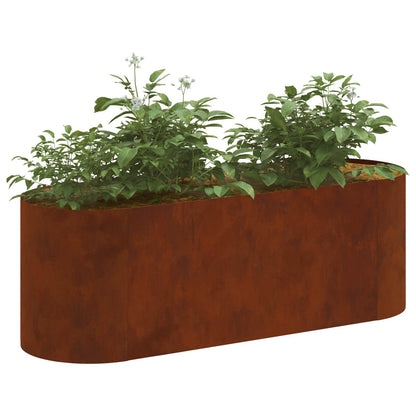 Letto rialzato da giardino Acciaio Corten 120 x 40 x 40 cm | homemem39