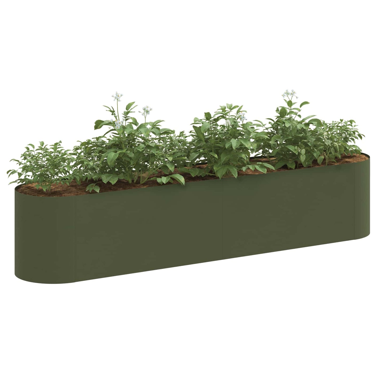 Letto rialzato da giardino Verde Oliva 200 x 40 x 40 cm | homemem39