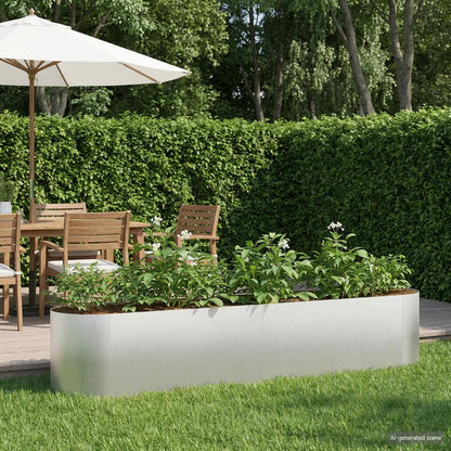Letto rialzato da giardino Acciaio Inox 200 x 40 x 40 cm | homemem39
