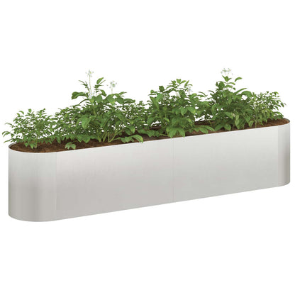 Letto rialzato da giardino Acciaio Inox 200 x 40 x 40 cm | homemem39