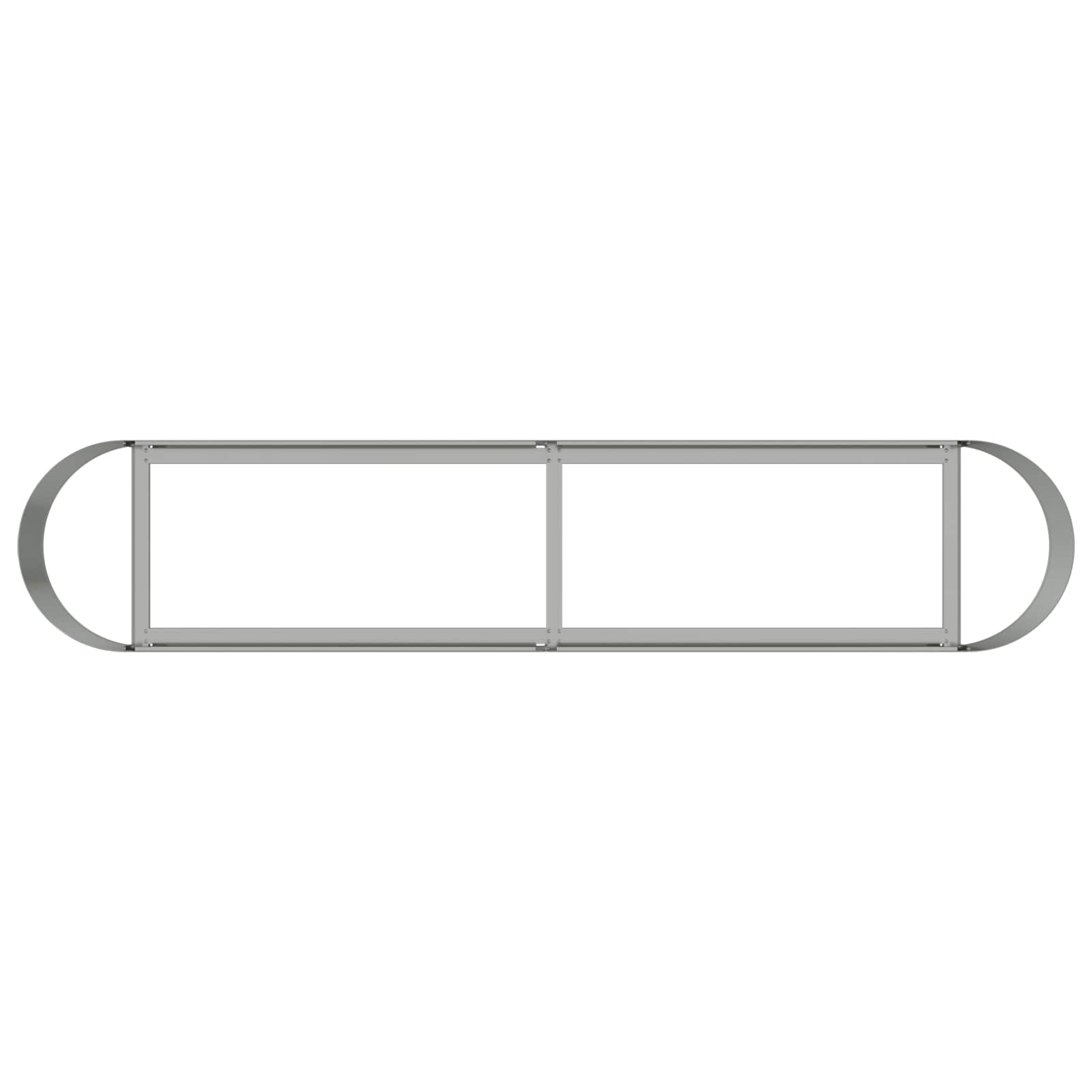 Letto rialzato da giardino Acciaio zincato 200 x 40 x 40 cm | homemem39