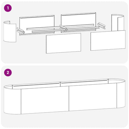 Letto rialzato da giardino Acciaio Corten 200 x 40 x 40 cm | homemem39