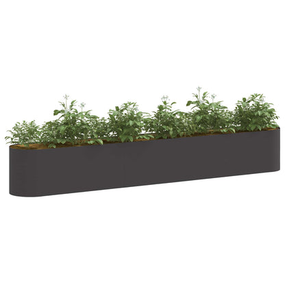 Letto rialzato da giardino Nero 280 x 40 x 40 cm | homemem39