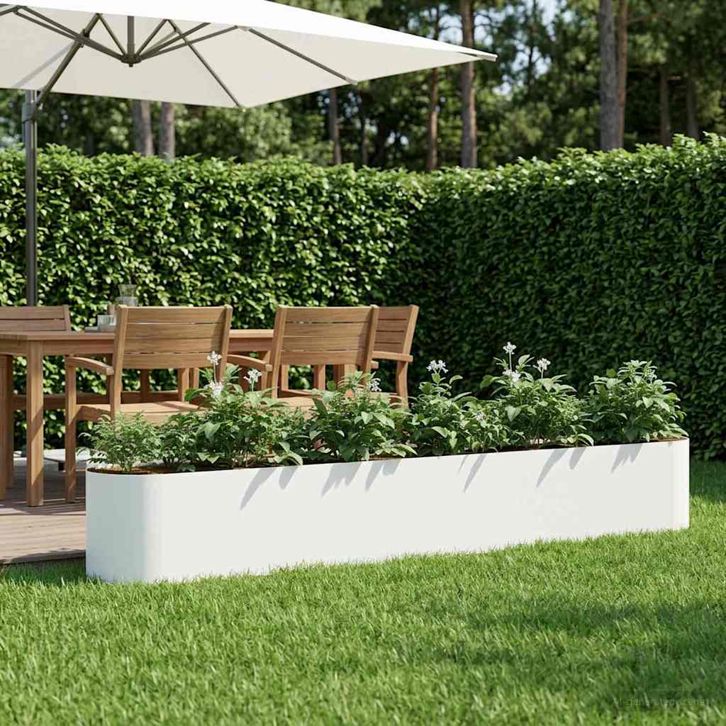 Letto rialzato da giardino Bianco 280 x 40 x 40 cm | homemem39