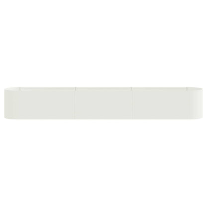Letto rialzato da giardino Bianco 280 x 40 x 40 cm | homemem39