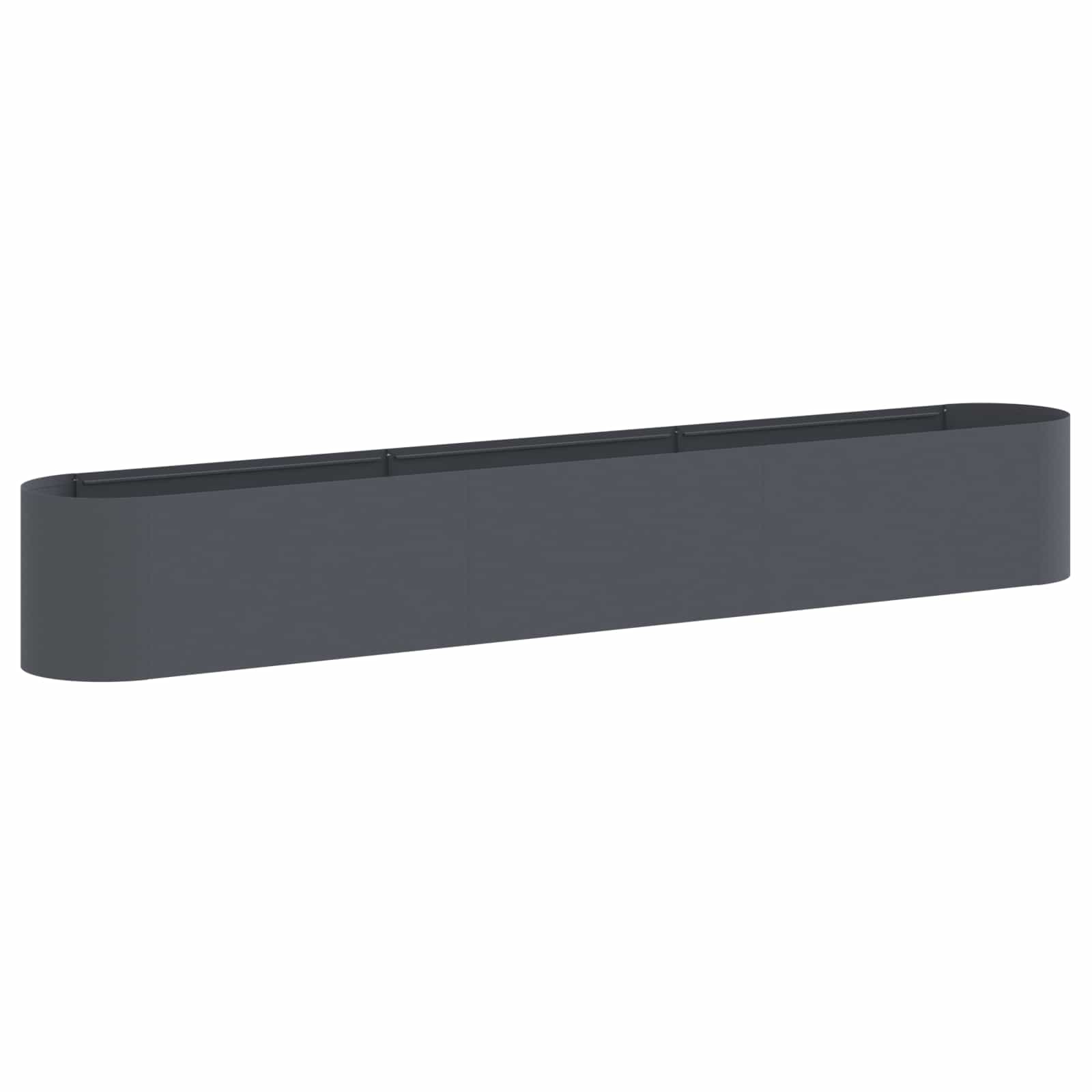 Letto rialzato da giardino Antracite 280 x 40 x 40 cm | homemem39
