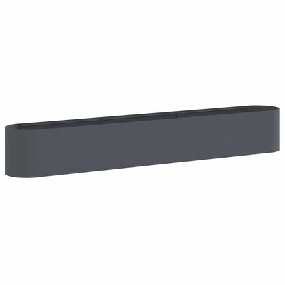 Letto rialzato da giardino Antracite 280 x 40 x 40 cm | homemem39
