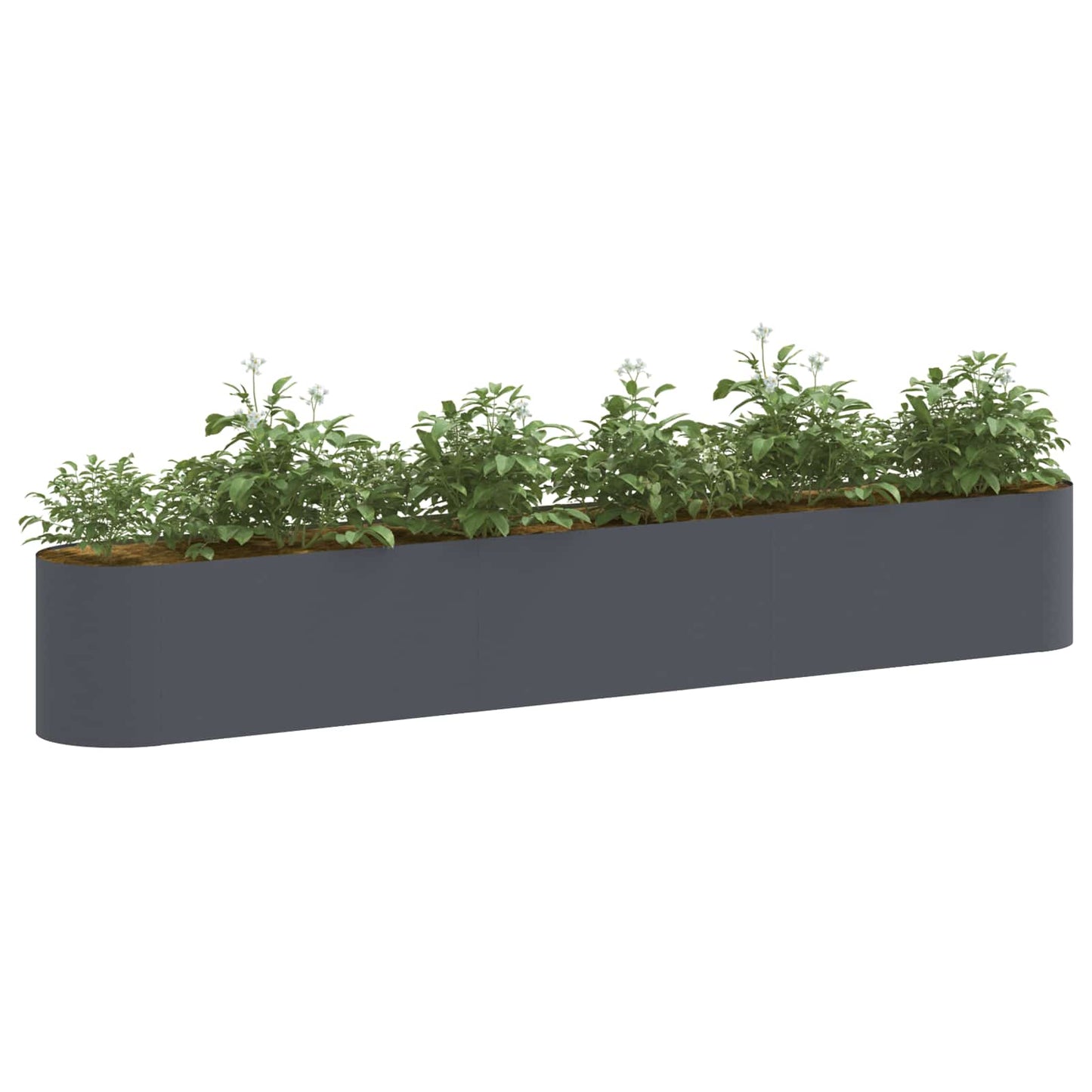 Letto rialzato da giardino Antracite 280 x 40 x 40 cm | homemem39