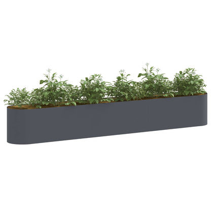 Letto rialzato da giardino Antracite 280 x 40 x 40 cm | homemem39