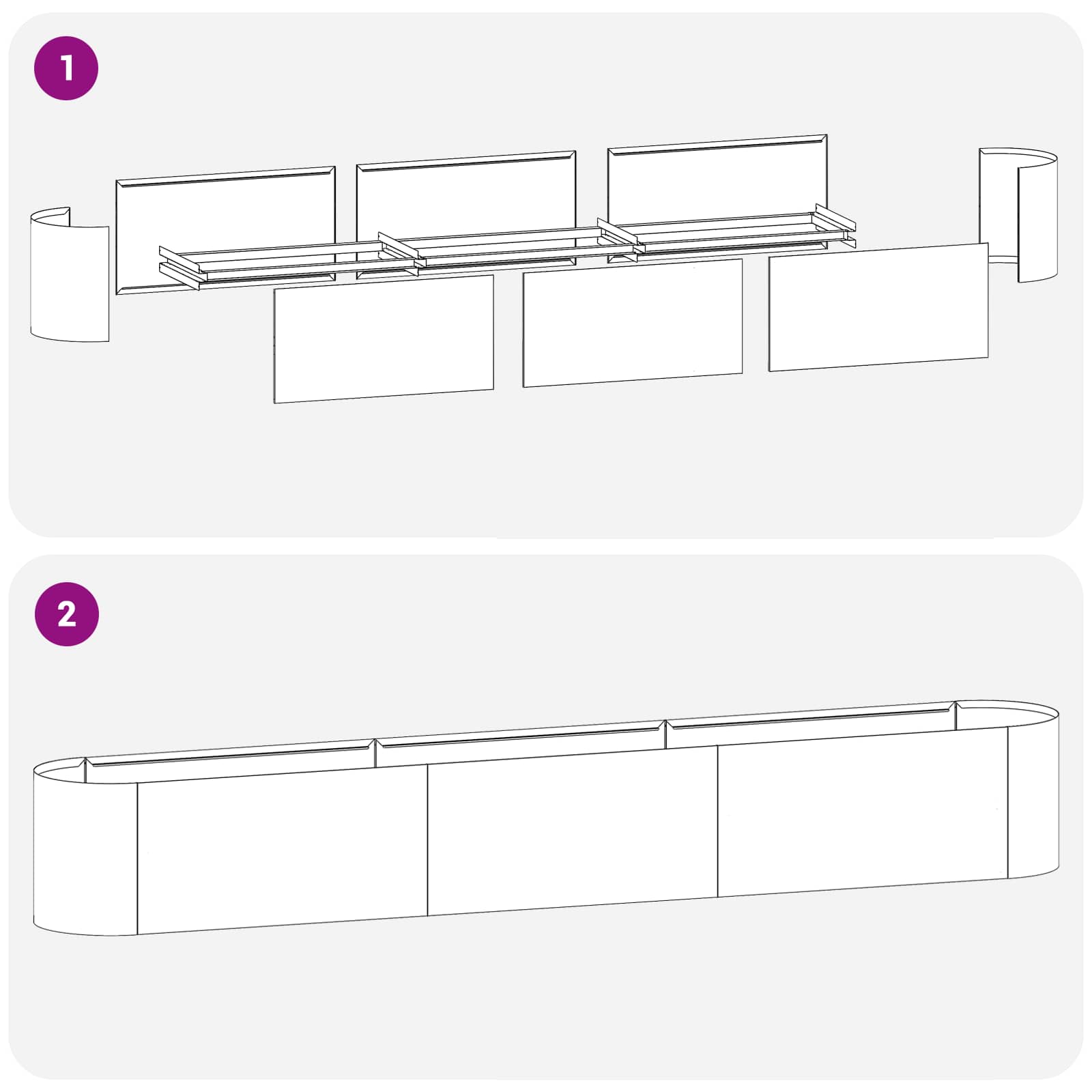 Letto rialzato da giardino Acciaio Inox 280 x 40 x 40 cm | homemem39