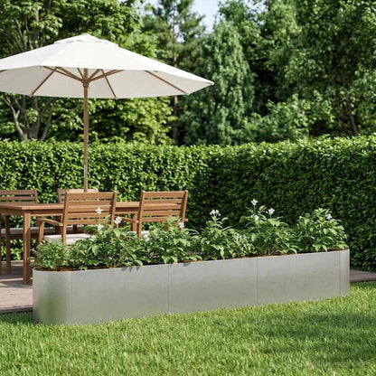 Letto rialzato da giardino Acciaio Inox 280 x 40 x 40 cm | homemem39