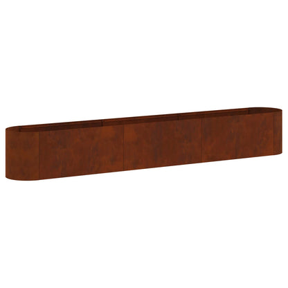 Letto rialzato da giardino Acciaio Corten 280 x 40 x 40 cm | homemem39