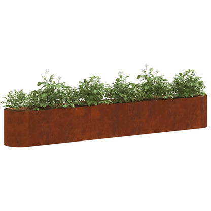 Letto rialzato da giardino Acciaio Corten 280 x 40 x 40 cm | homemem39