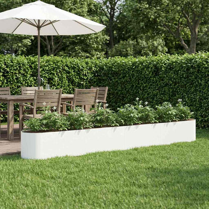 Letto rialzato da giardino Bianco 360 x 40 x 40 cm | homemem39