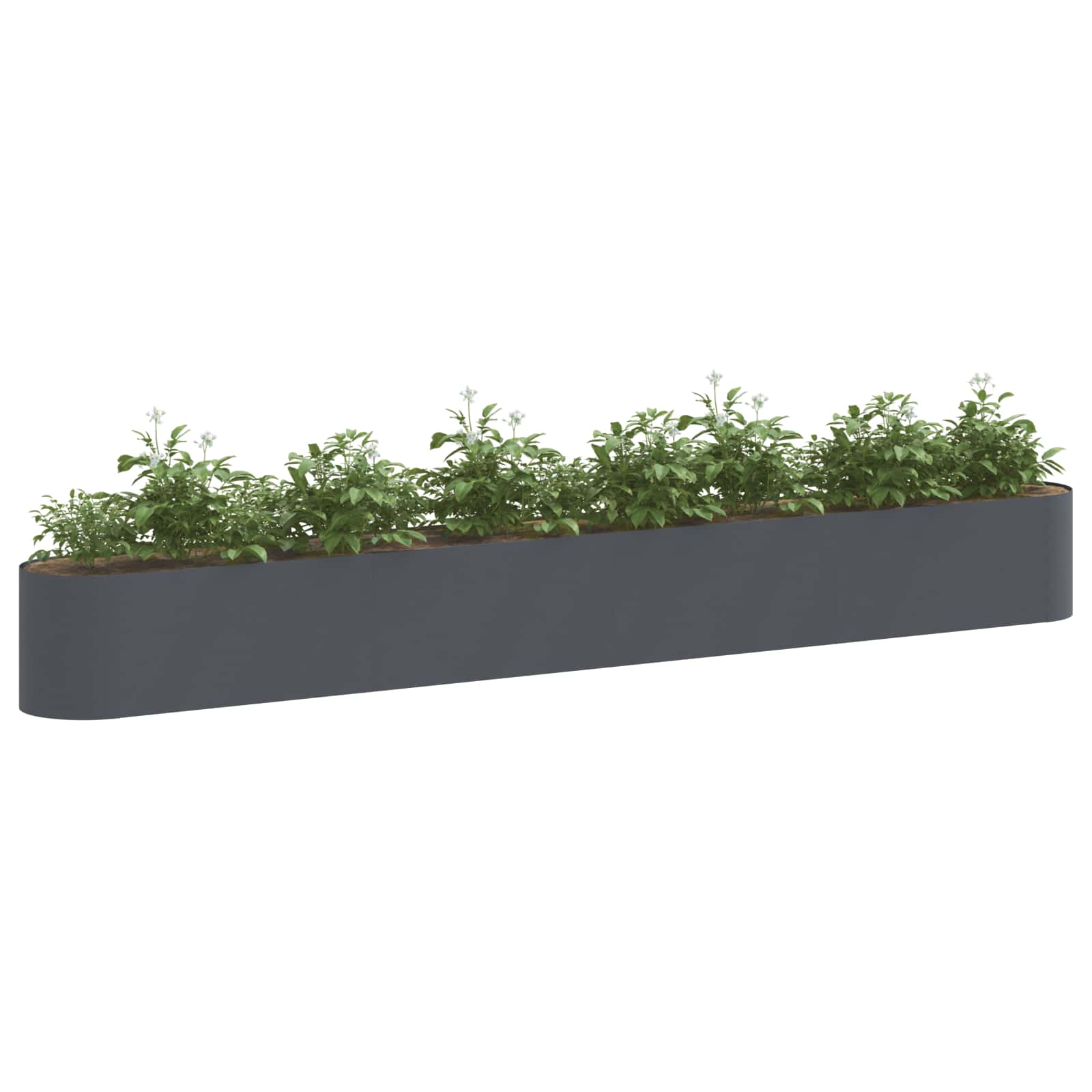 Letto rialzato da giardino Antracite 360 x 40 x 40 cm | homemem39