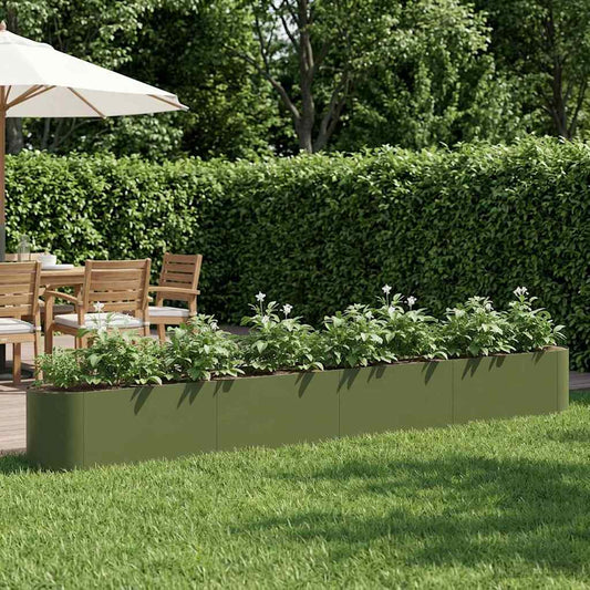 Letto rialzato da giardino Verde Oliva 360 x 40 x 40 cm | homemem39