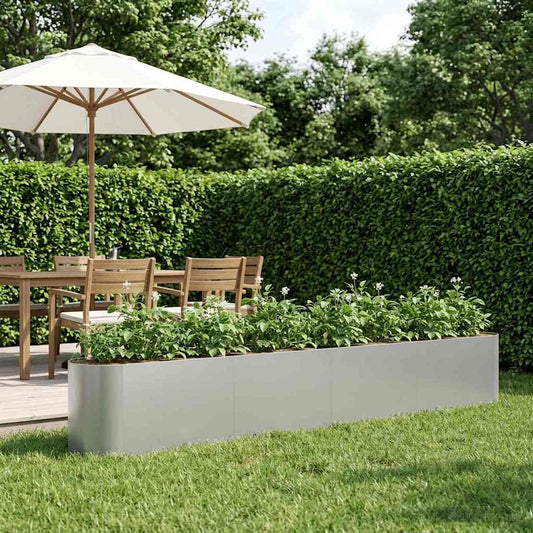 Letto rialzato da giardino Acciaio zincato 360 x 40 x 40 cm | homemem39