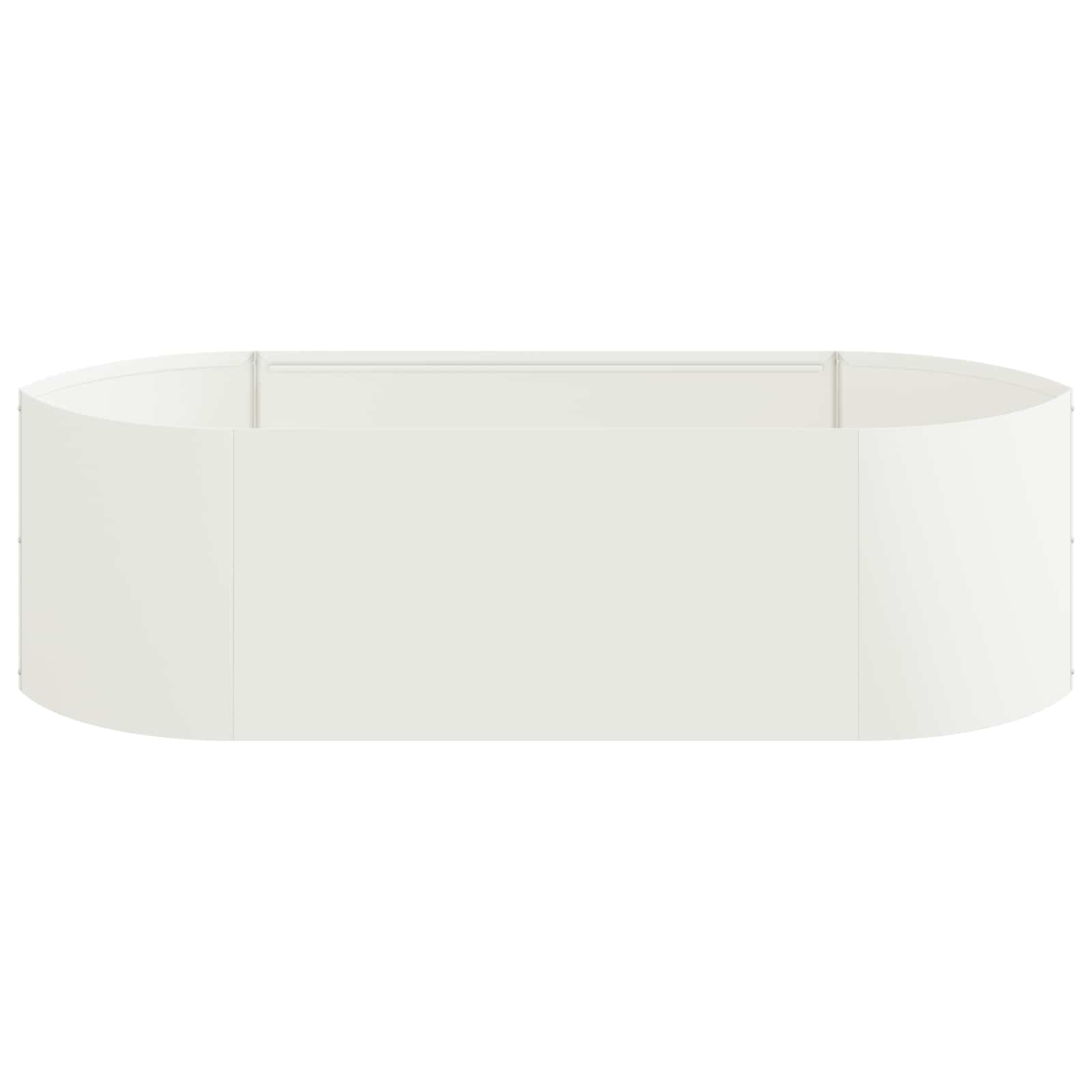 Letto rialzato da giardino Bianco 140 x 40 x 40 cm Acciaio | homemem39