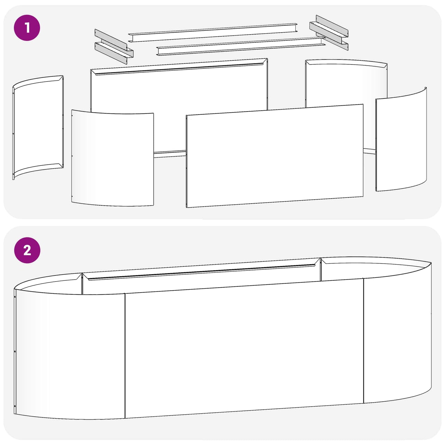 Letto rialzato da giardino Antracite 140 x 40 x 40 cm Acciaio | homemem39