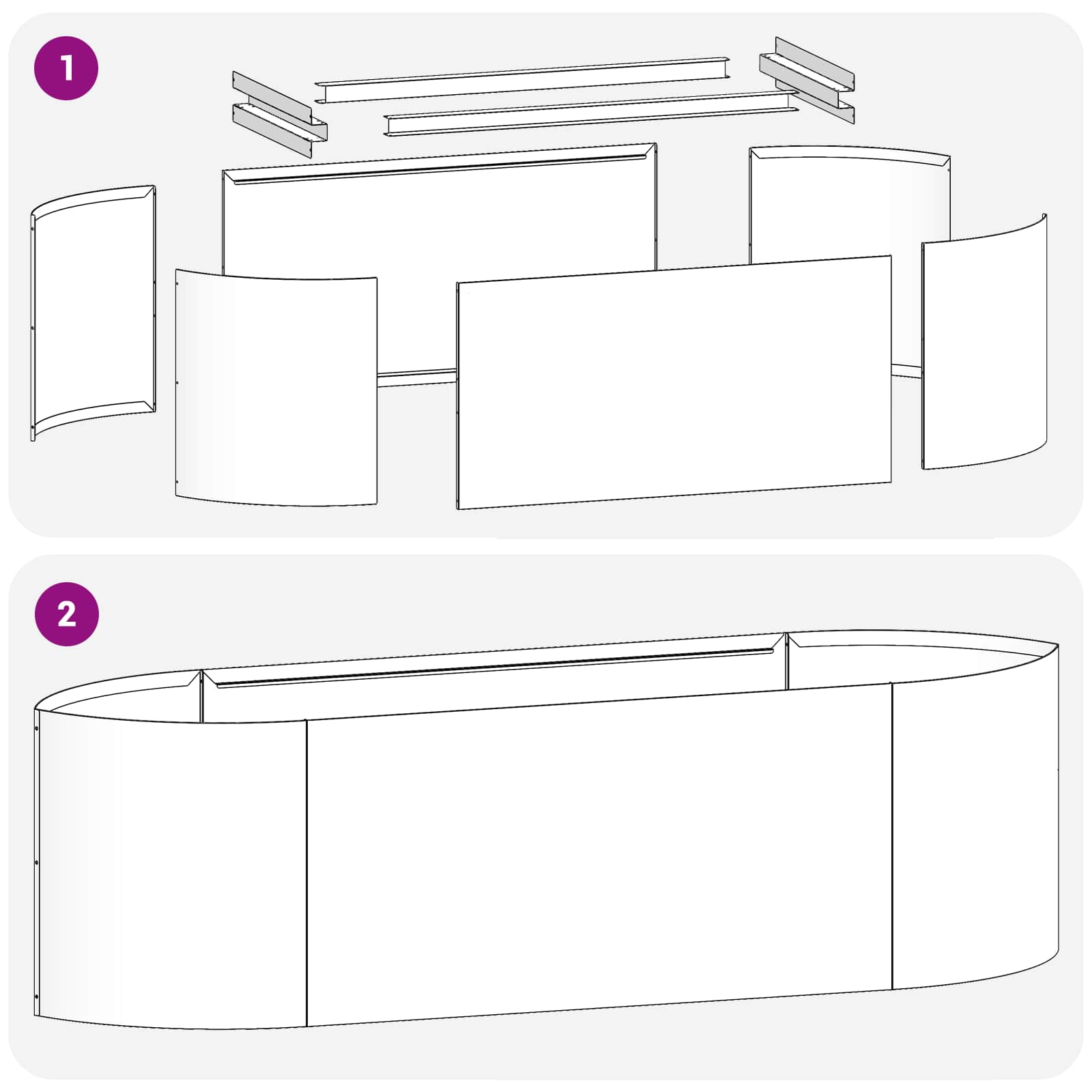 Letto rialzato da giardino Acciaio Inox 140 x 40 x 40 cm | homemem39