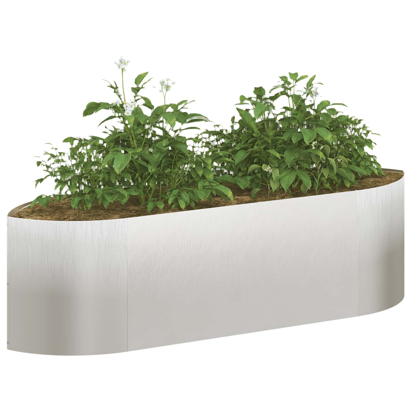Letto rialzato da giardino Acciaio Inox 140 x 40 x 40 cm | homemem39