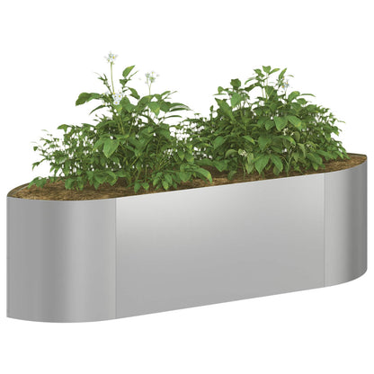 Letto rialzato da giardino Acciaio zincato 140 x 40 x 40 cm | homemem39
