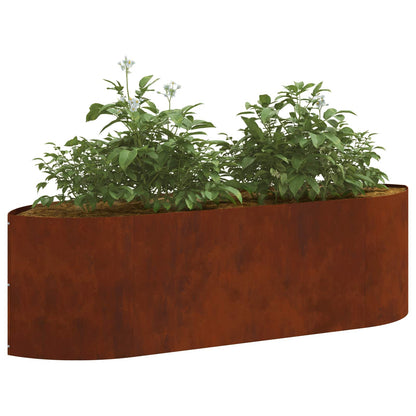 Letto rialzato da giardino Acciaio Corten 140 x 40 x 40 cm | homemem39