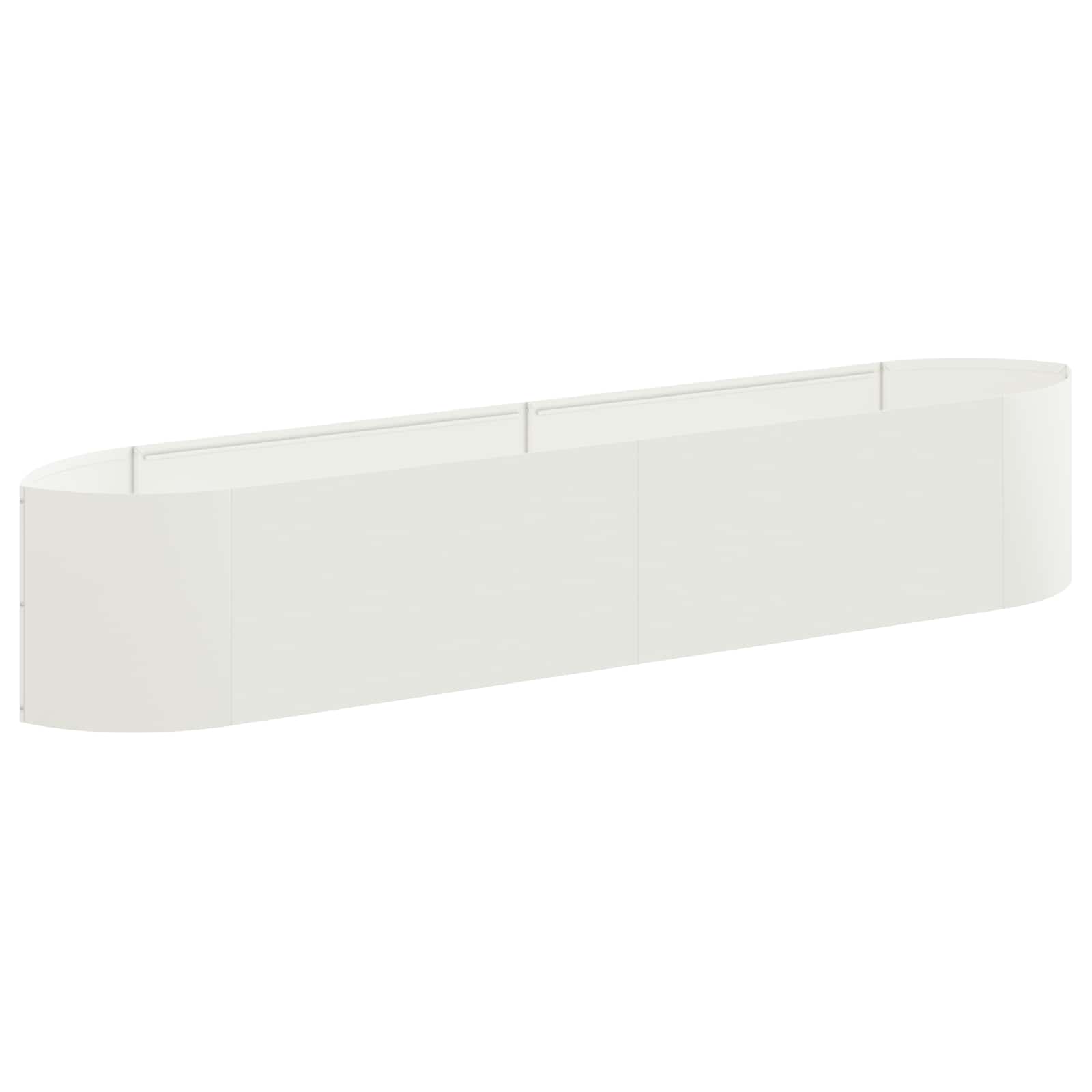 Letto rialzato da giardino Bianco 220 x 40 x 40 cm Acciaio | homemem39