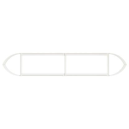 Letto rialzato da giardino Bianco 220 x 40 x 40 cm Acciaio | homemem39
