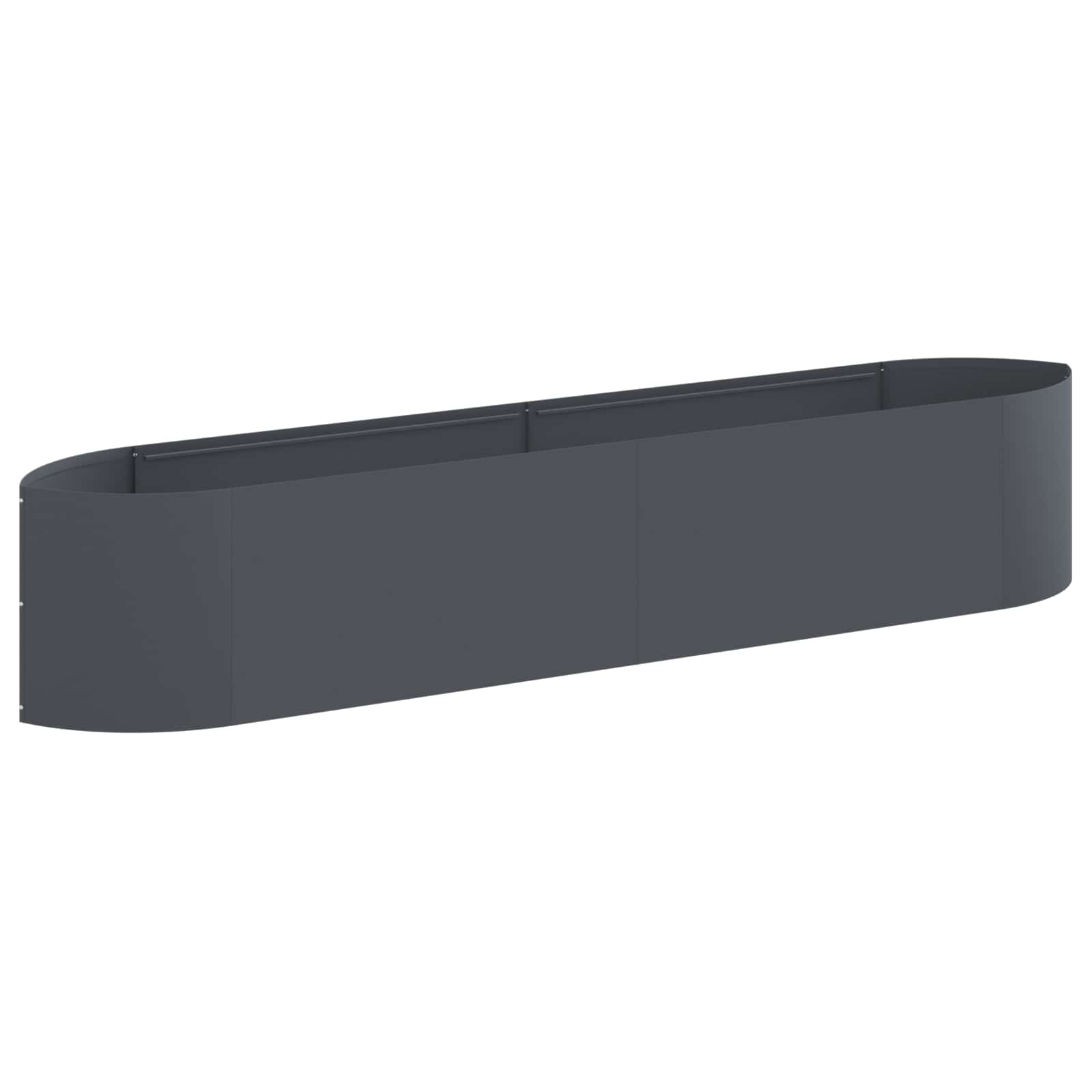 Letto rialzato da giardino Antracite 220 x 40 x 40 cm Acciaio | homemem39