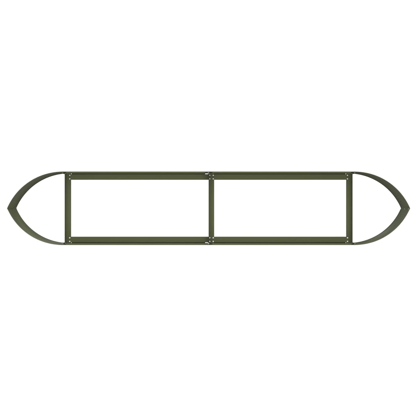 Letto rialzato da giardino Verde Oliva 220 x 40 x 40 cm Acciaio | homemem39