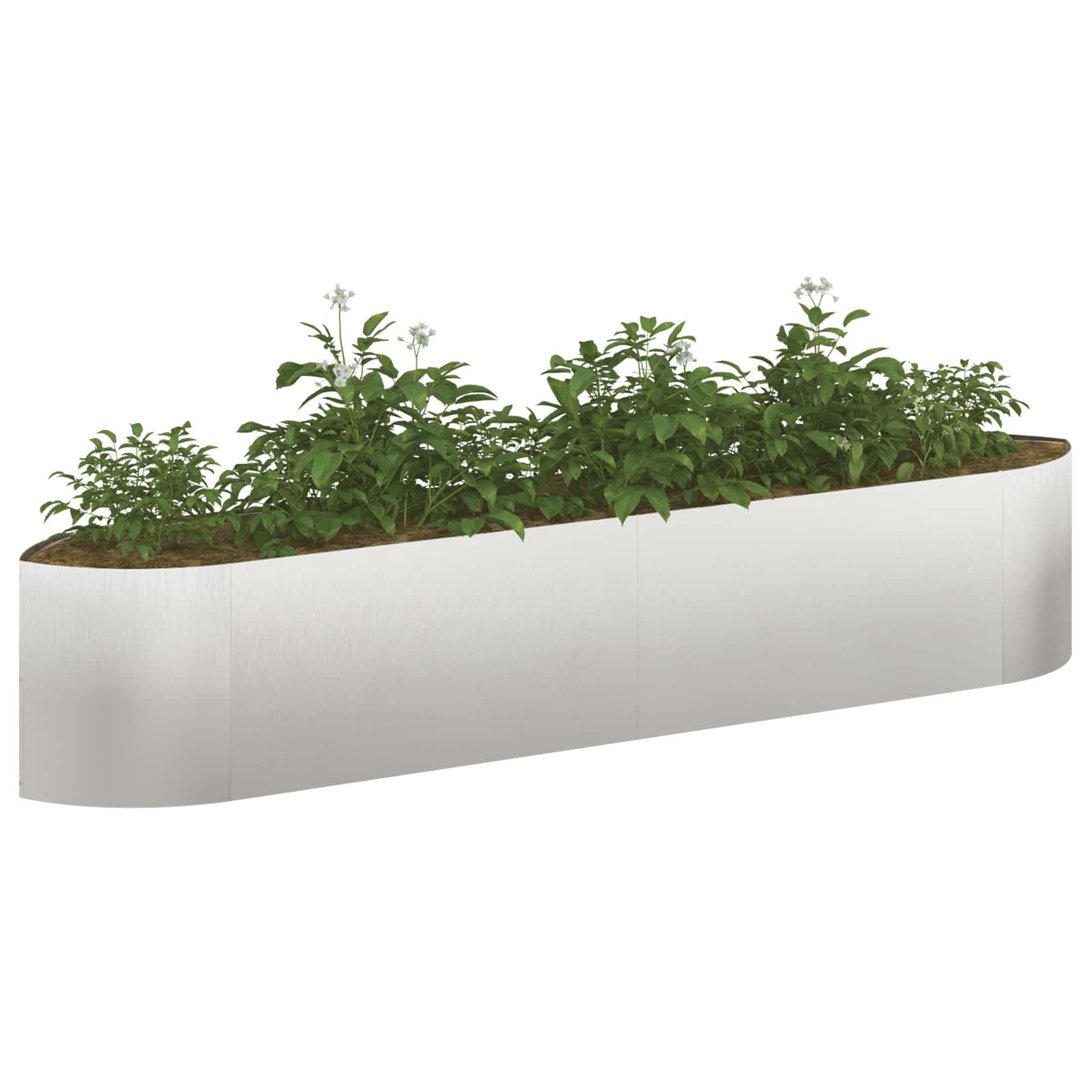 Letto rialzato da giardino Acciaio Inox 220 x 40 x 40 cm | homemem39