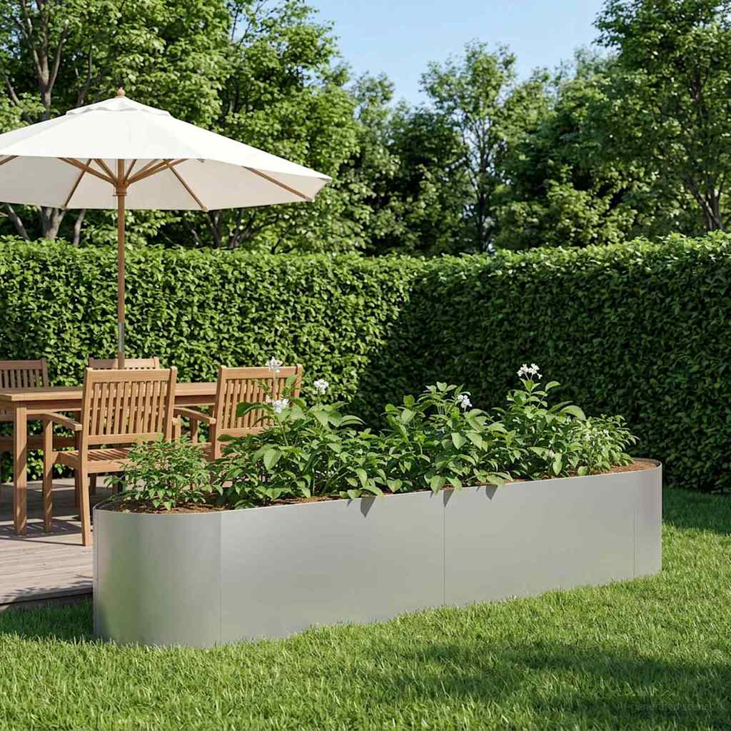 Letto rialzato da giardino Acciaio zincato 220 x 40 x 40 cm | homemem39