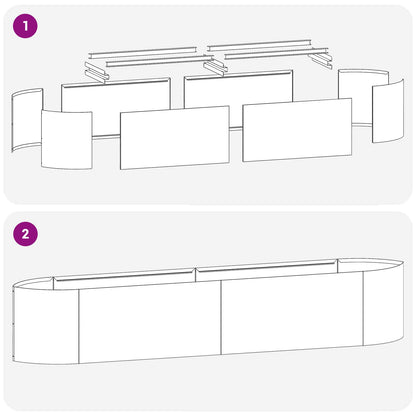 Letto rialzato da giardino Acciaio Corten 220 x 40 x 40 cm | homemem39