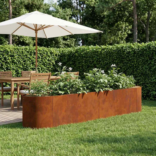 Letto rialzato da giardino Acciaio Corten 220 x 40 x 40 cm | homemem39