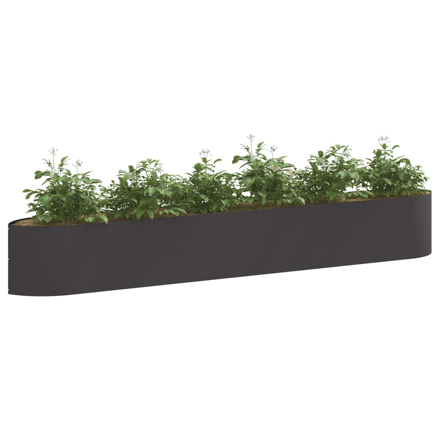 Letto rialzato da giardino Nero 300 x 40 x 40 cm Acciaio | homemem39