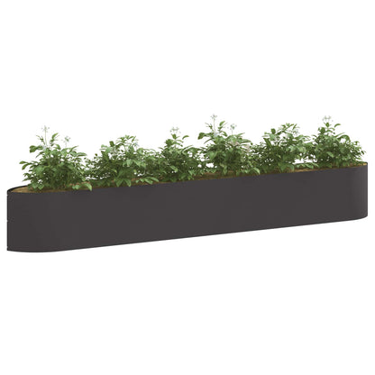 Letto rialzato da giardino Nero 300 x 40 x 40 cm Acciaio | homemem39
