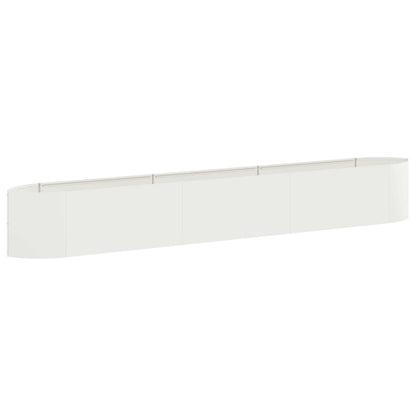 Letto rialzato da giardino Bianco 300 x 40 x 40 cm Acciaio | homemem39