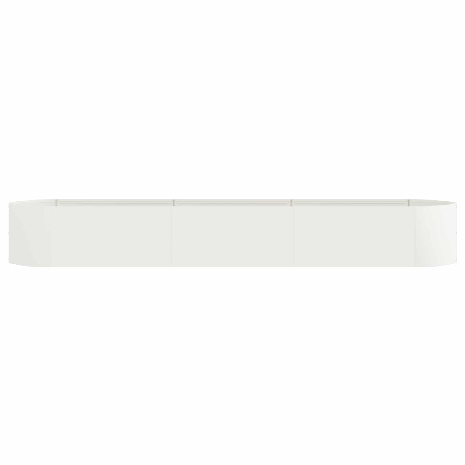 Letto rialzato da giardino Bianco 300 x 40 x 40 cm Acciaio | homemem39