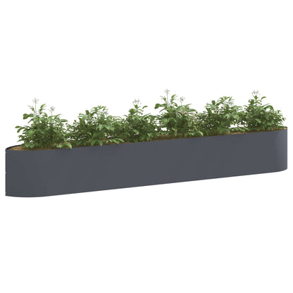 Letto rialzato da giardino Antracite 300 x 40 x 40 cm Acciaio | homemem39