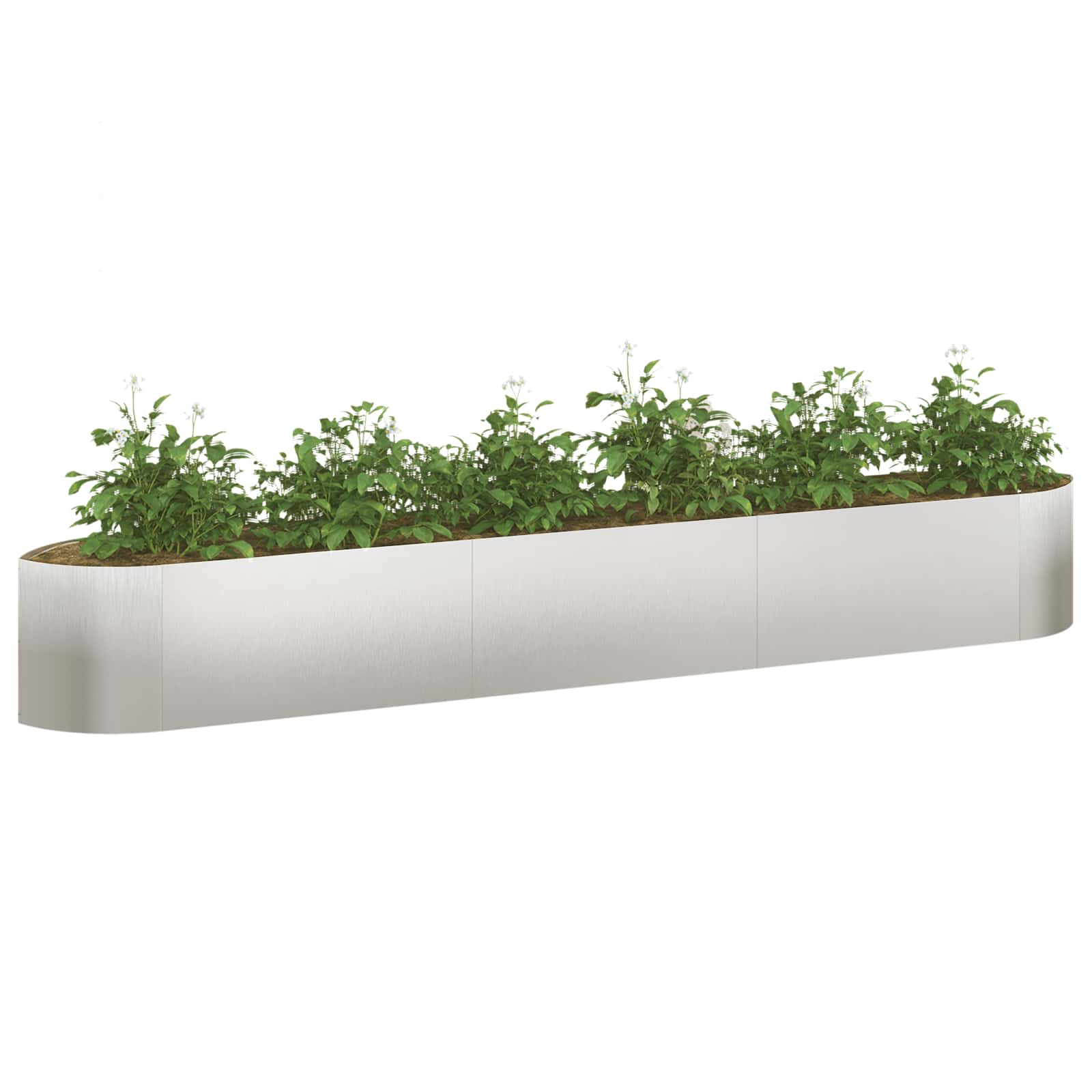 Letto rialzato da giardino Acciaio Inox 300 x 40 x 40 cm | homemem39