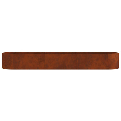 Letto rialzato da giardino Acciaio Corten 300 x 40 x 40 cm | homemem39