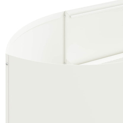 Letto rialzato da giardino Bianco 380 x 40 x 40 cm Acciaio | homemem39